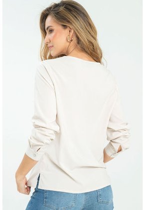 Blusa Arthemis Beige Ragged Pf11112828
