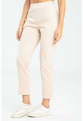 Pantalon Lino Amali Beige Ragged Pf11310835