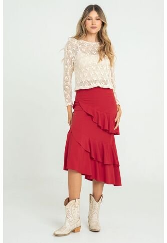 Falda Shlide Rojo Ragged Pf11320492 Ragged