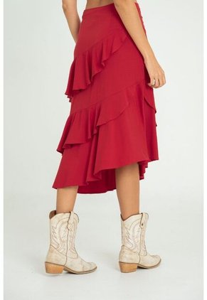 Falda Shlide Rojo Ragged Pf11320492