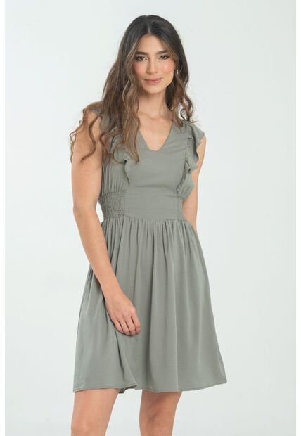 Vestido Alma Verde Ragged Pf11511378