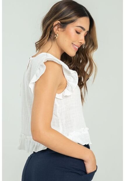 Blusa Cloud Blanco Ragged Pf11112915