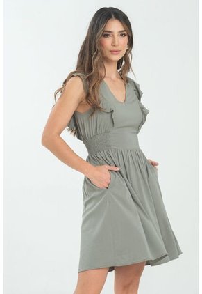 Vestido Alma Verde Ragged Pf11511378
