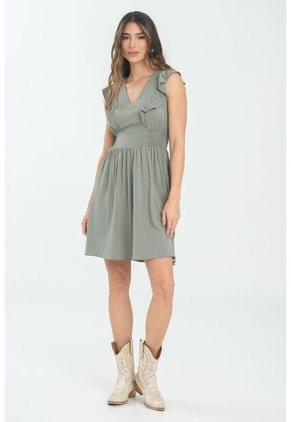 Vestido Alma Verde Ragged Pf11511378