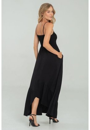 Vestido Wrenlye Negro Ragged Pf11511383