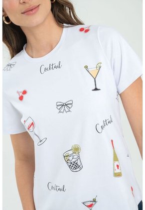 Camiseta Cocktail Blanco Ragged Pf21120095