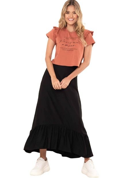 Falda Nina Negro Ragged Pf11320367