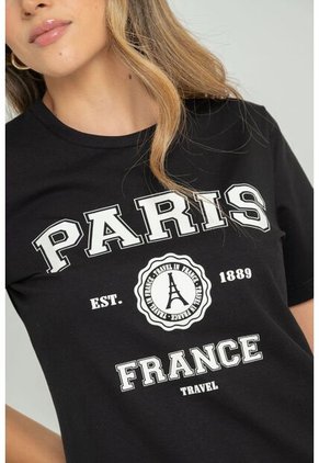 Camiseta Paris Negro Ragged Pf21120091