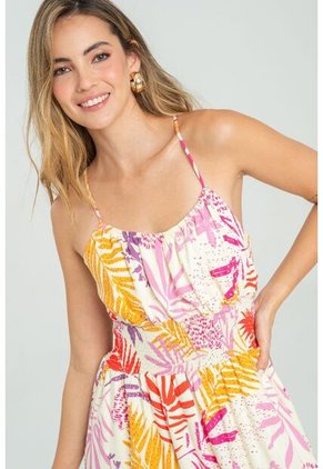 Vestido Chiara Beige Ragged Pf11511380