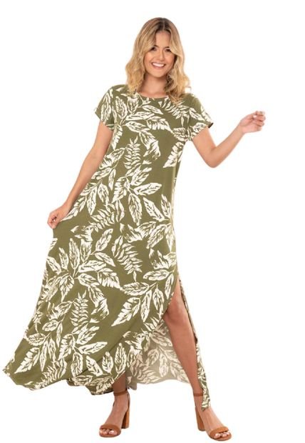 Vestido Follaje Verde Ragged Pf11511008 - Compra Ahora | Dafiti Colombia