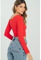 Top Asimetrico Manga Larga Rojo Ragged Pf13120751 de Ragged