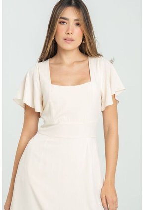Vestido Lara Beige Ragged Pf11511386