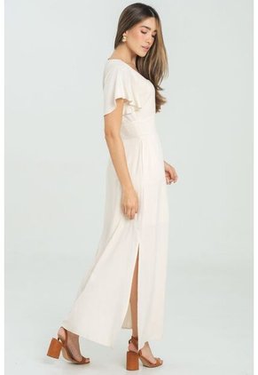 Vestido Lara Beige Ragged Pf11511386