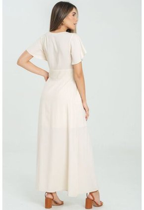 Vestido Lara Beige Ragged Pf11511386