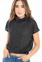 Top Cuello Alto Manga Rodada Negro Ragged Pf11121118 de Ragged