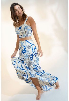 Falda Summer Azul Ragged Pf11320499