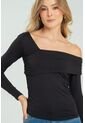 Top Escote Asimetrico Negro Ragged Pf13120825 de Ragged