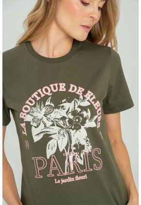 Camiseta Paris Verde Ragged Pf21120104