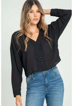Blusa Blahise Negro Ragged Pf12110840