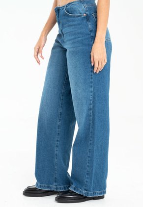 Jeans Wide Leg Lima Azul Ragged Pf21350018