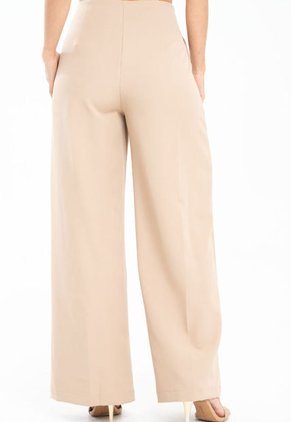 Pantalon Palazzo Beige Ragged Pf12310383