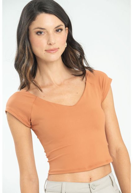 Top V Manga Corta Rosa Ragged Pf13120816