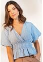 Blusa Elise Azul Ragged Pf11112927 de Ragged