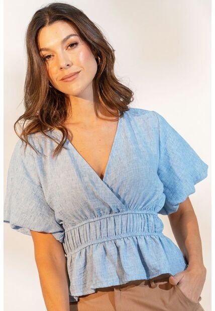 Blusa Elise Azul Ragged Pf11112927