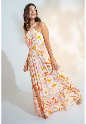 Vestido Luana Naranja Ragged Pf11511361