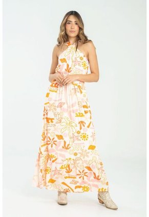 Vestido Luana Naranja Ragged Pf11511361