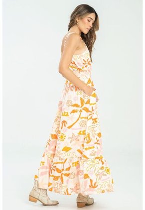 Vestido Luana Naranja Ragged Pf11511361