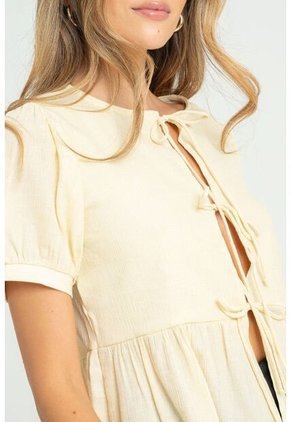 Blusa Summer Beige Ragged Pf11112877