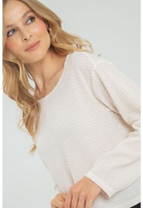 Blusa Tejida Bahia Blanco Ragged Pf11112944