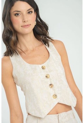 Chaleco Golden Beige Ragged Pf11150039