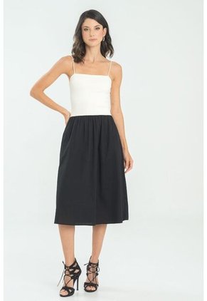 Vestido Midi Script Blanco Ragged Pf11511365