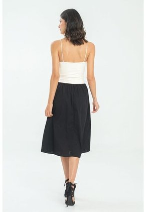 Vestido Midi Script Blanco Ragged Pf11511365