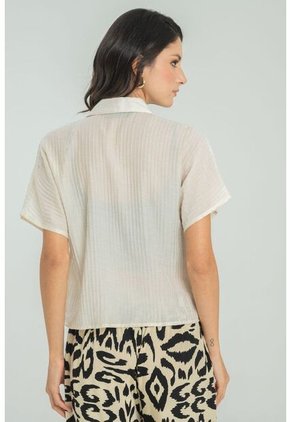 Camisa Yukhi Beige Ragged Pf11112899