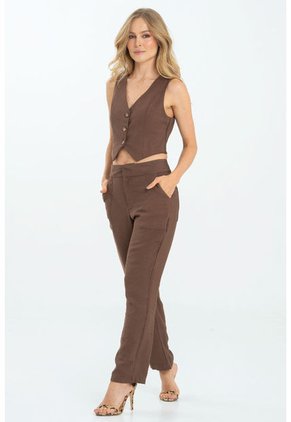 Pantalon Pascale Café Ragged Pf11310821