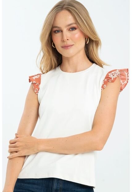 Top Manga Ojalillo Blanco Ragged Pf11121153