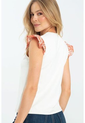 Top Manga Ojalillo Blanco Ragged Pf11121153