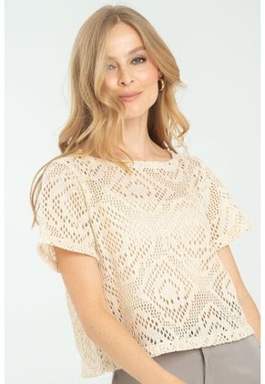 Blusa Tejida Gold Dorado Ragged Pf11112900