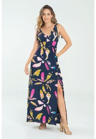 Vestido Largo Kahylina Azul Ragged Pf11511357 Ragged