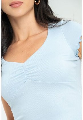 Top Rib Camile Azul Ragged Pf11121151
