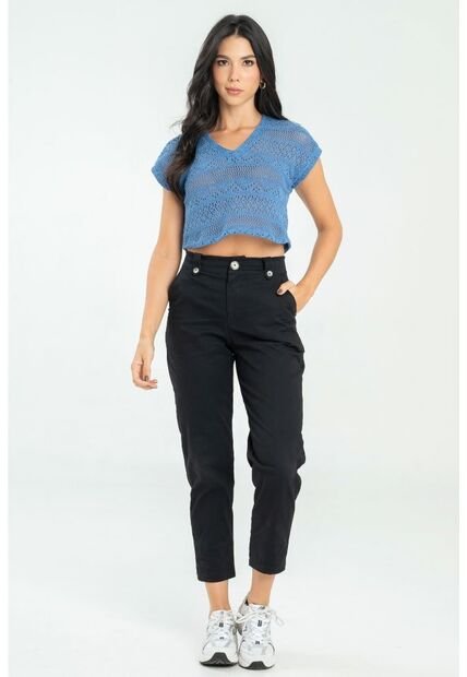 Pantalon Chino Pasador Negro Ragged Pf11310834