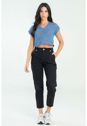 Pantalon Chino Pasador Negro Ragged Pf11310834