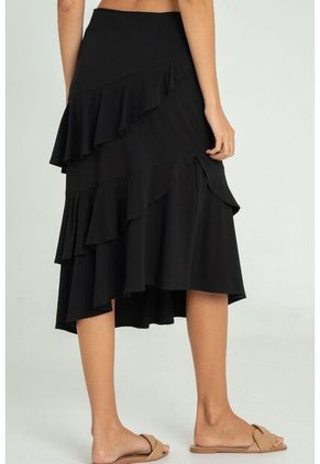 Falda Shlide Negro Ragged Pf11320492