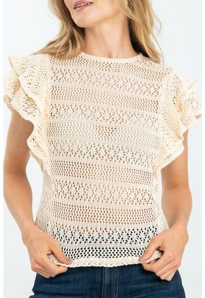 Blusa Tejida Boleros Blanco Ragged Pf11112928