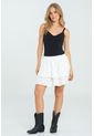 Falda Corta Algodon Blanco Ragged Pf11320498 de Ragged