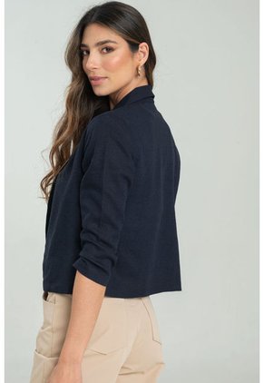 Chaqueta Tejida Lino Azul Ragged Pf11130270