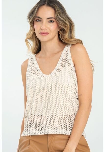 Blusa Blendieh Beige Ragged Pf11112863